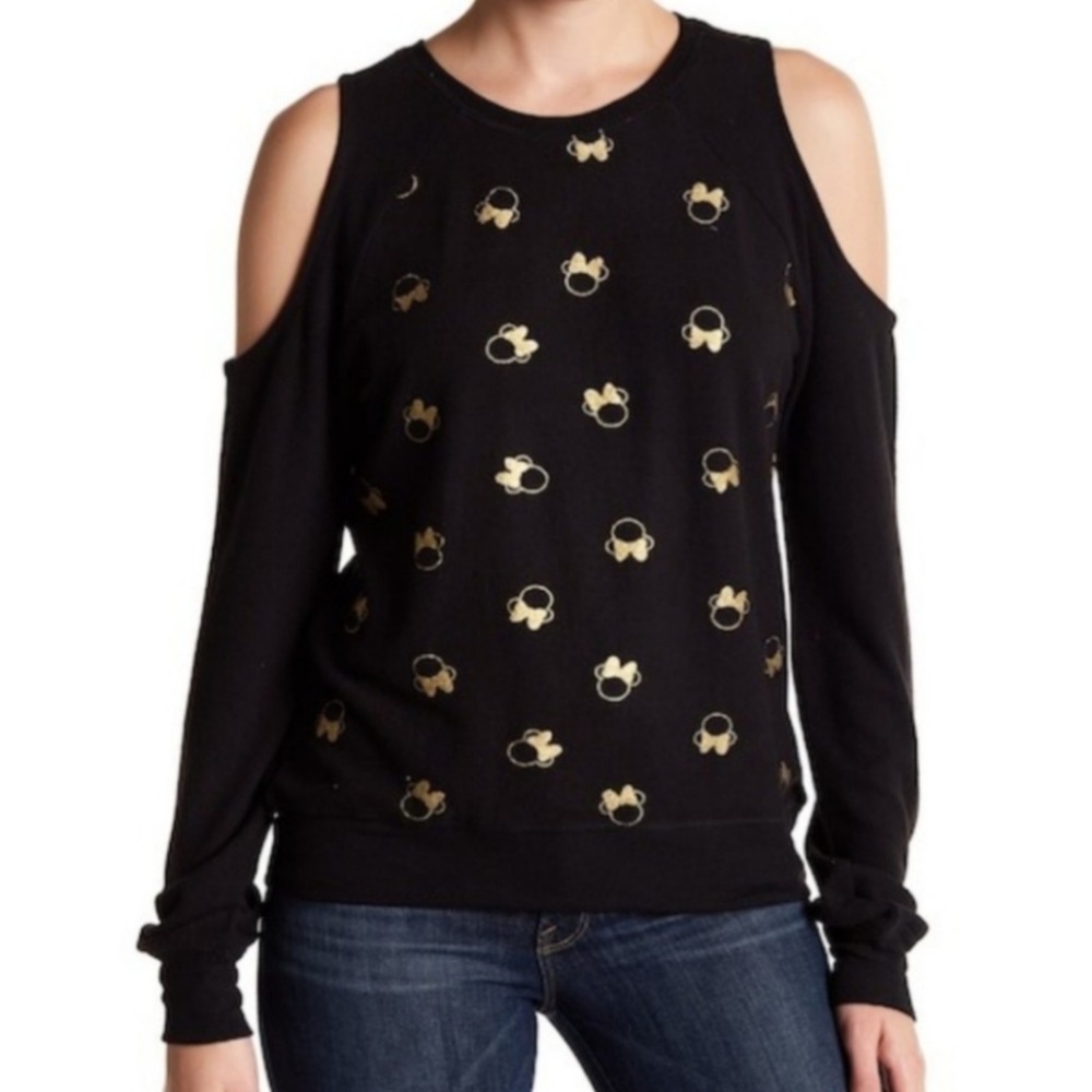David Lerner Disney cold shoulder sweatshirt M